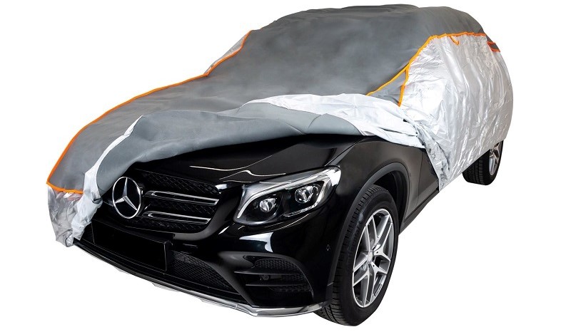 Hail cover on a Mercedes
